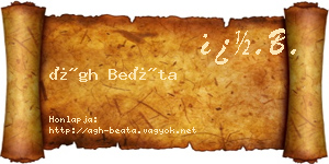 Ágh Beáta névjegykártya